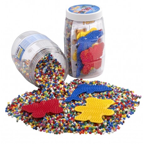9000 perler med 3 plader - 13 farver - Hama (2083)