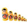 7 stk. Babushka dukker - Solskinsgul