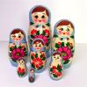 7 stk. Babushka dukker - Blå