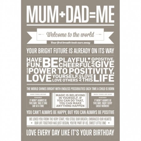 MUM + DAD ME - Plakat A3 - I LOVE MY TYPE 