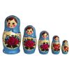 5 stk. Babushka dukker - Babyblå