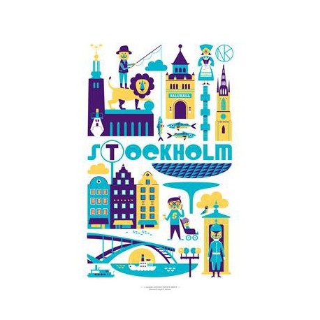 Stockholm - Limited Edition plakat - Ingela P. Arrhenius