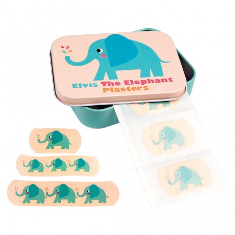 30 plastre i fin metal æske - Elefant - Rex London