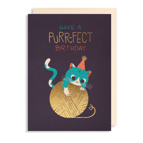 Have a Purr-perct Birthday - Kort & kuvert - Lagom