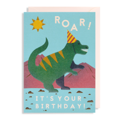 Dinosaur fødselsdagskort - Kort & kuvert - Lagom