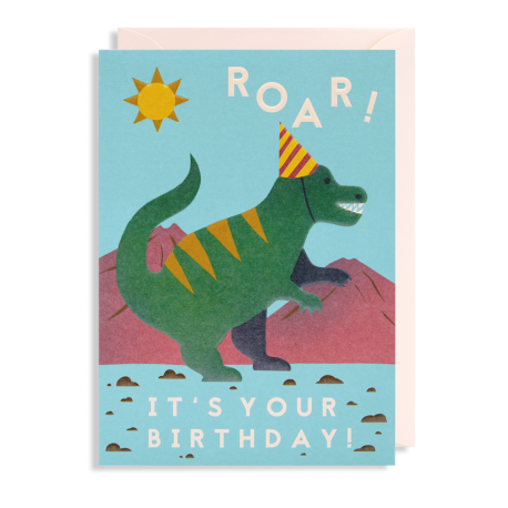 Dinosaur fødselsdagskort - Kort & kuvert - Lagom
