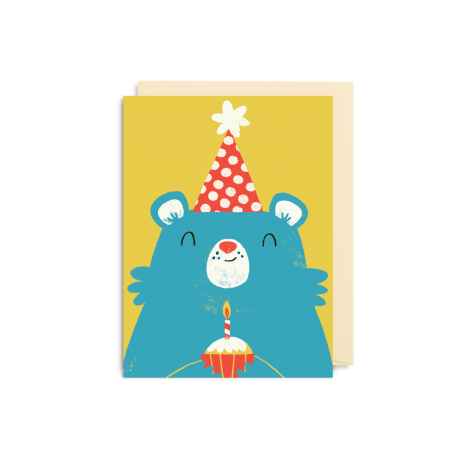 Fødselsdagsbjørn - Lille kort & kuvert - Lagom