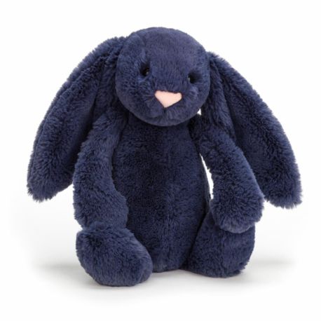 Marineblå kanin - Mellem bashful bamse - Jellycat