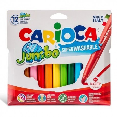 Jumbo tusser - 12 vaskbare tusser - Carioca