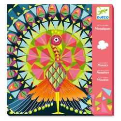 Påfugl & ugle mosaik - Kreativ æske - Djeco