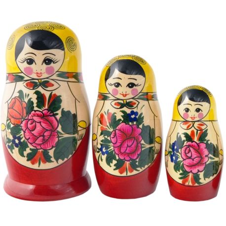 3 stk. Babushka dukker - Traditionel