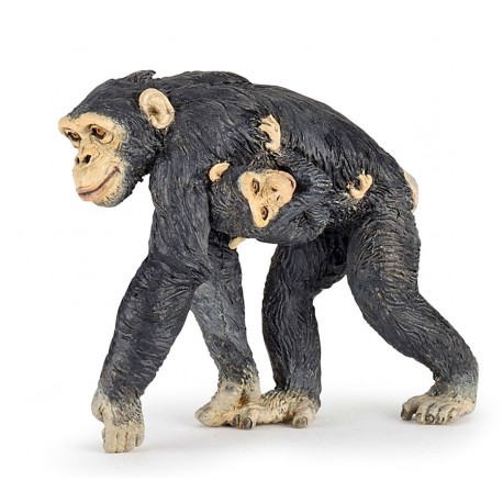 Chimpanse med baby - Figur - Papo