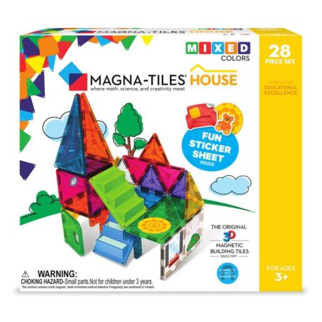 Hus & klistermærker - Byggemagneter 28 stk. - Magna-Tiles