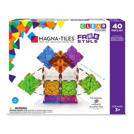 Free Style - Byggemagneter 40 stk. - Magna-Tiles