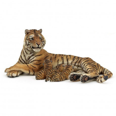 Tiger mor med unger - Legefigur - Papo