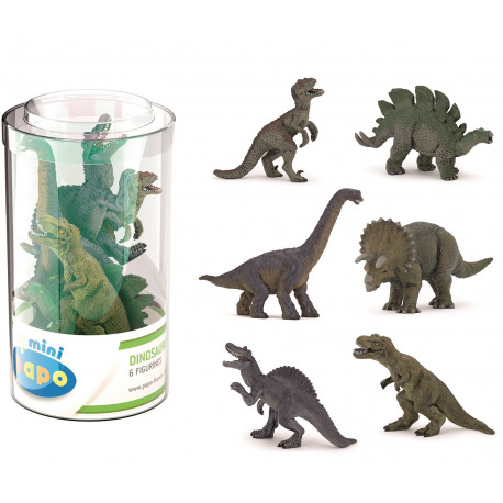 Mini dinosaurer 1- Legefigurer i rør - Papo