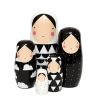 Black & White Babushka dukker i træ - By Sketch Inc