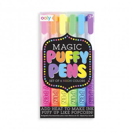 Puffy Pens - 6 stk. magiske tuscher der vokser - Ooly