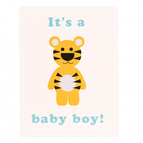 Its a baby boy - Tiger - Kort & kuvert