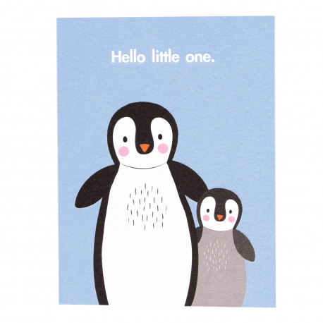Hello little one - Penguin - Kort & kuvert