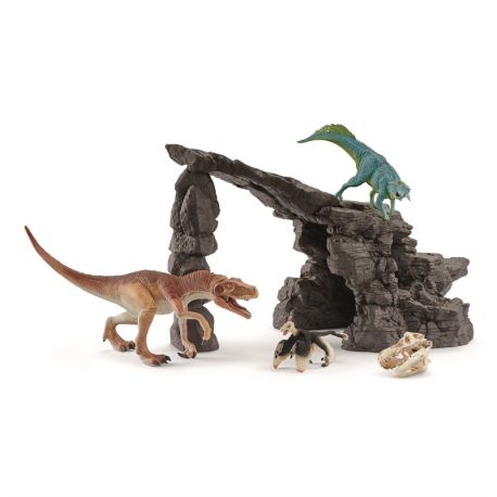 Dino-grotte med 3 dinosaurer - Schleich 