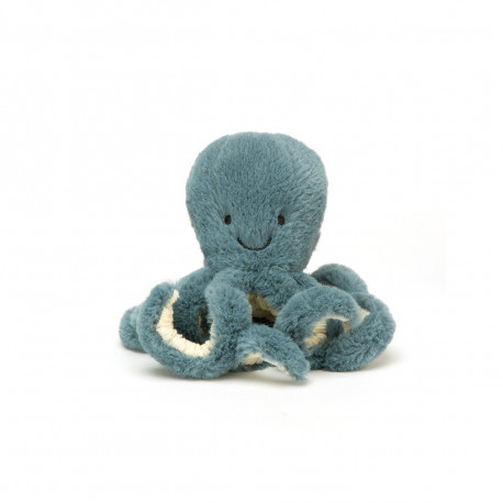 Storm blå blæksprutte - baby bamse - Jellycat