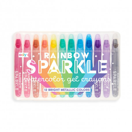 12 Sparkle Metallic Gel farver - Vandfarve - Ooly 