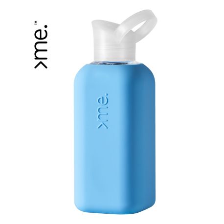 Ice blue - Me drikkeflaske i glas & silicone - Squireme