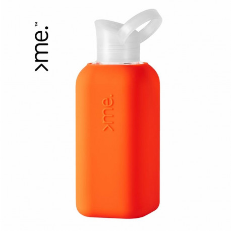 Orange - Me drikkeflaske i glas & silicone - Squireme