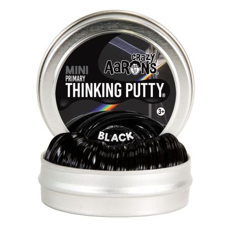 BLACK - Mini Primary Thinking Putty slim - Crazy Aarons