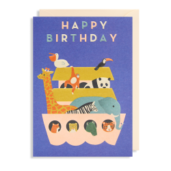 Noas Ark Happy Birthday - Kort & kuvert - Lagom