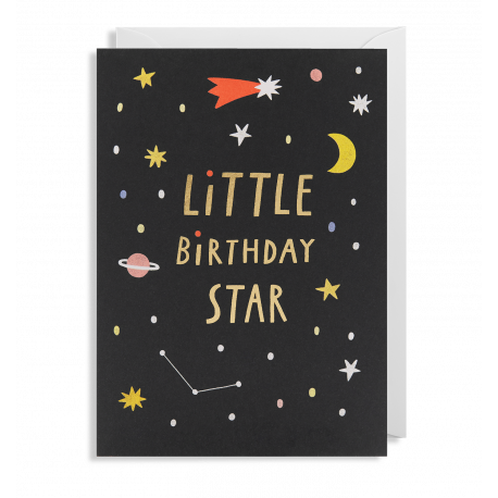 Little Birthday Star - Lille kort & kuvert - Lagom
