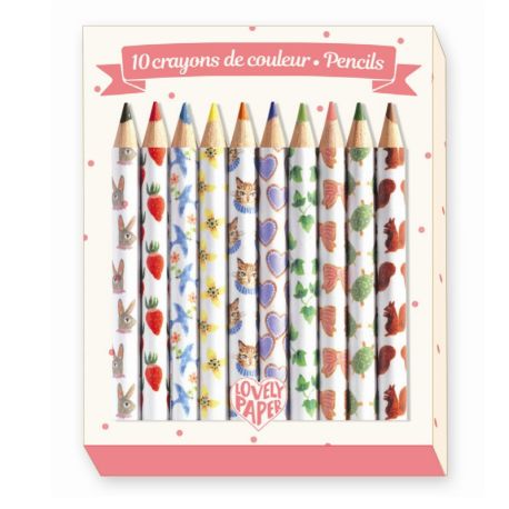 10 mini farveblyanter - Djeco