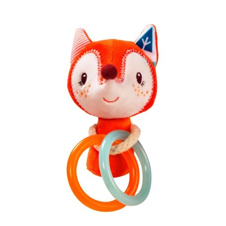 Ræven Alice - Mini knitre rangle med bideringe - Lilliputiens