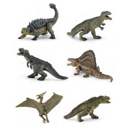 Mini dinosaurer 2 - Legefigurer i rør - Papo