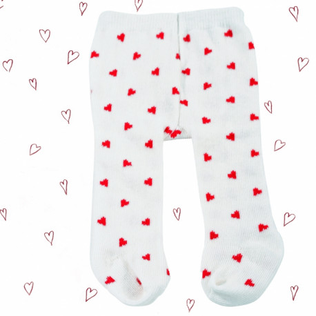 Strømpebukser med røde hjerter-Tilbehør til dukke (30-33 cm) - Götz
