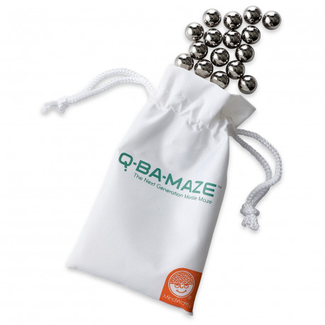Q-Ba-Maze Marble Bag - 20 stålkugler til kuglebane - MindWare