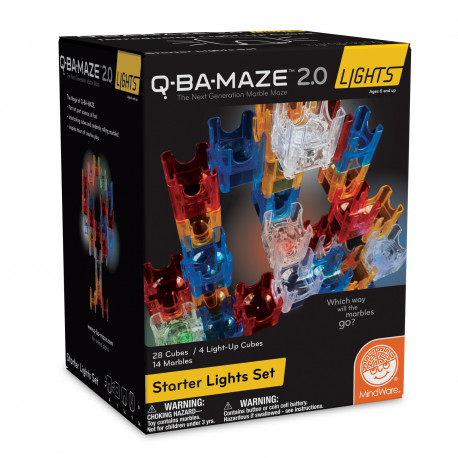 Q-Ba-Maze Starter Light Set - Kuglebane med lys - MindWare