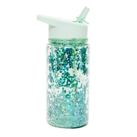 Grøn glimmer drikkedunk med tud - Petit Monkey