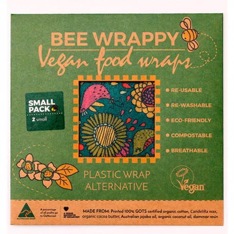 Vegansk genbrugeligt madpapir - 2 stk. lille - Bee Wrappy