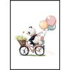 Panda med balloner - Plakat - 50 x 70 cm
