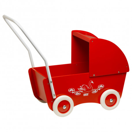 Klassisk rød dukkevogn - KREA
