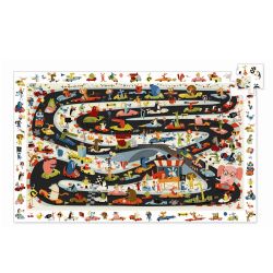 Racerløb - Observations puslespil 54 brikker - Djeco