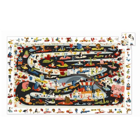 Racerløb - Observations puslespil 54 brikker - Djeco