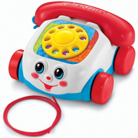 Telefon med blinkende øjne, lyd & træksnor - Fisher-Price