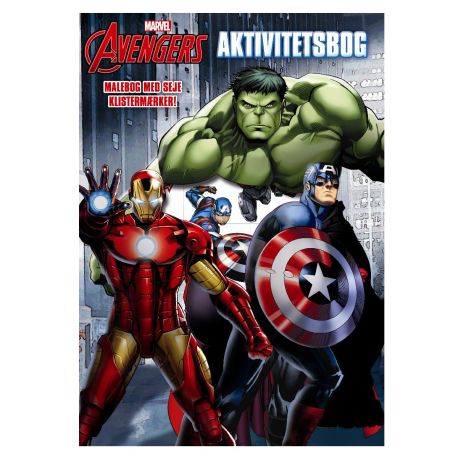 Marvel malebog med klistermærker - Karrusel Forlag