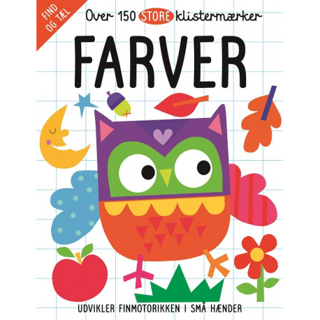 Farver - Aktivitetsbog med 150 klistermærker - Karrusel Forlag