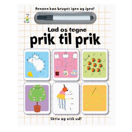 Lad os tegne prik til prik - Skriv & visk ud - Karrusel Forlag