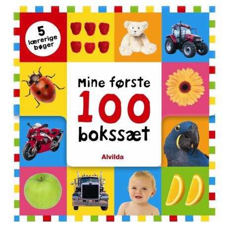 Mine første 100 bokssæt - 5 lærerige bøger - Alvilda