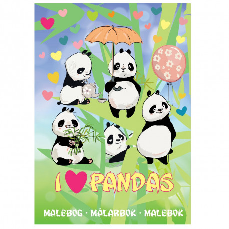I Love Pandaer - Malebog - Karrusel Forlag